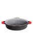 Casseruola bassa con coperchio in vetro, 2 presine in silicone e una borsa in cotone inclusi CM 36/L 7