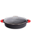 Casseruola bassa con coperchio in vetro, 2 presine in silicone e una borsa in cotone inclusi CM 40/L 9