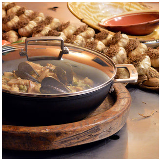 Casseruola bassa "Aire" con coperchio vetro cm 28x8