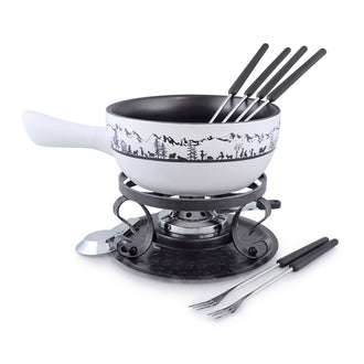 Servizio fonduta formaggio "Heidi" 9 pezzi l 2,65/cm 38x27x23