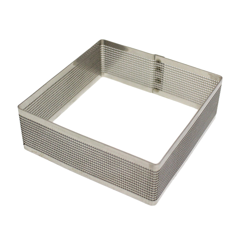 Anello/Coppapasta quadro microforato per dolci cm 25x25x3,5