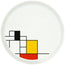Piatto colazione coup, disegno: Hommage to Mondrian cm Ø20