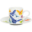 Tazza caffè con piattino, disegno: Butterflies - Victoria Lowe ml 85/cm Ø5,4x6