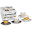 Tazza caffè con piattino in confezione assortita da 4 pezzi, design: Love Espresso ml 85 Ø12H5,5