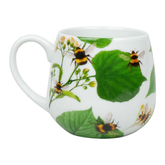 Tazza mug con semi di fiori in confezione regalo, disegno: Bombi sulle foglie ml 425/cm Ø11,2x10