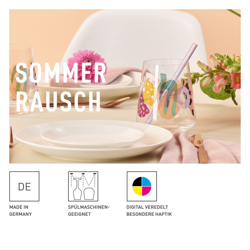 Tumbler "Allround Sommerrausch #1 - A. Proba", confezione assortita da 2 pezzi cl 51/cm Ø9,3x11