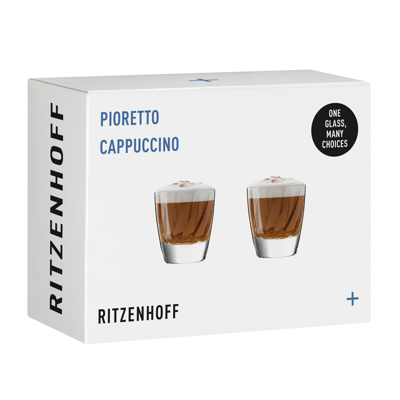 Bicchiere amaro/cappuccino "Pioretto - by Ritzenhoff Design Team", confezione 2 pezzi ml 205/cm Ø8x8,5