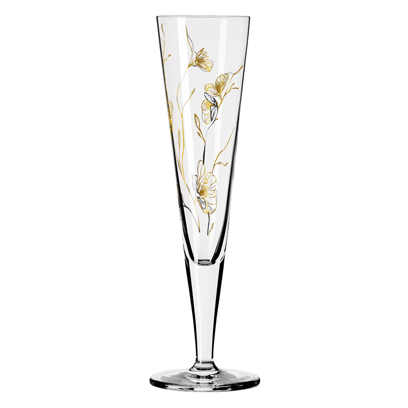 Calice champagne Champus "Goldnacht #7 - Marvin Benzoni Floral" cl 20/cm Ø7,2x24
