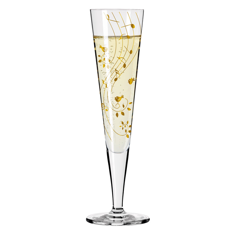 Calice champagne Champus "Goldnacht #2 - Sibylle Mayer" cl 20/cm Ø7,2x24