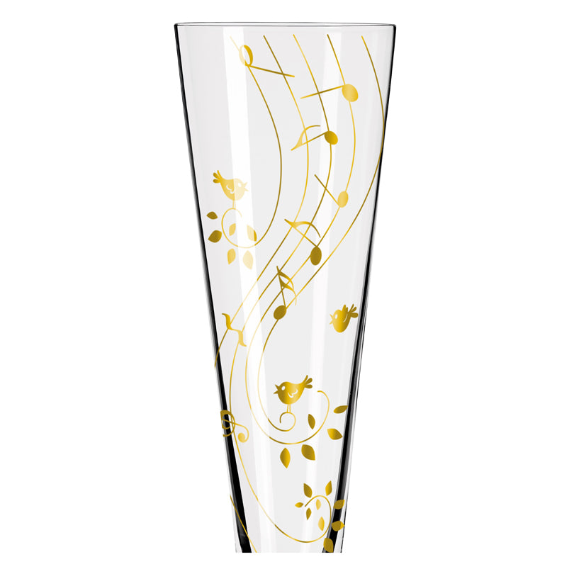 Calice champagne Champus "Goldnacht #2 - Sibylle Mayer" cl 20/cm Ø7,2x24