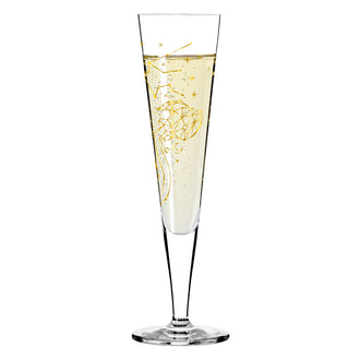 Calice champagne Champus "Astro #1 Acquario - Mubaza" cl 20/cm Ø7,2x24