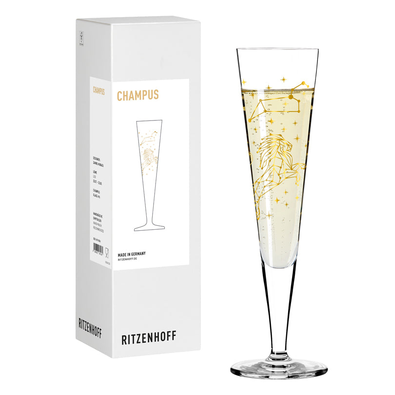 Calice champagne Champus "Astro #6 Leone - Mubaza" cl 20/cm Ø7,2x24
