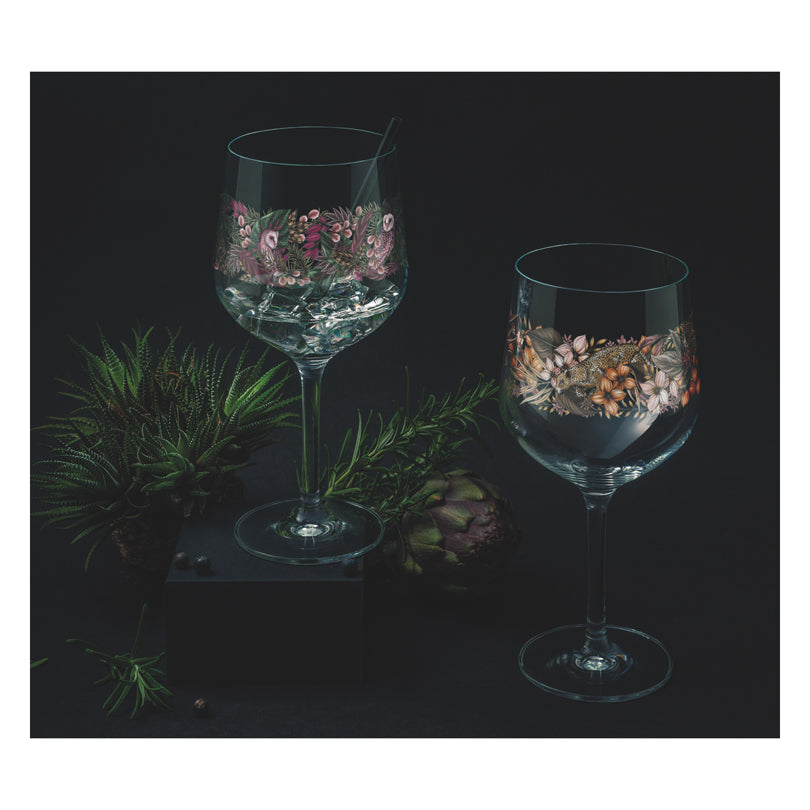 Calice Gin Tonic "Schattenfauna #2 - Maggie Enterrios", confezione assortita da 2 pezzi cl 72/cm Ø10,7x21,8