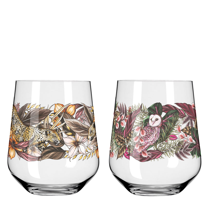 Tumbler/Bicchiere Gin Tonic "Schattenfauna #2 - Maggie Enterrios", confezione assortita da 2 pezzi cl 71/cm Ø10,2x12,4