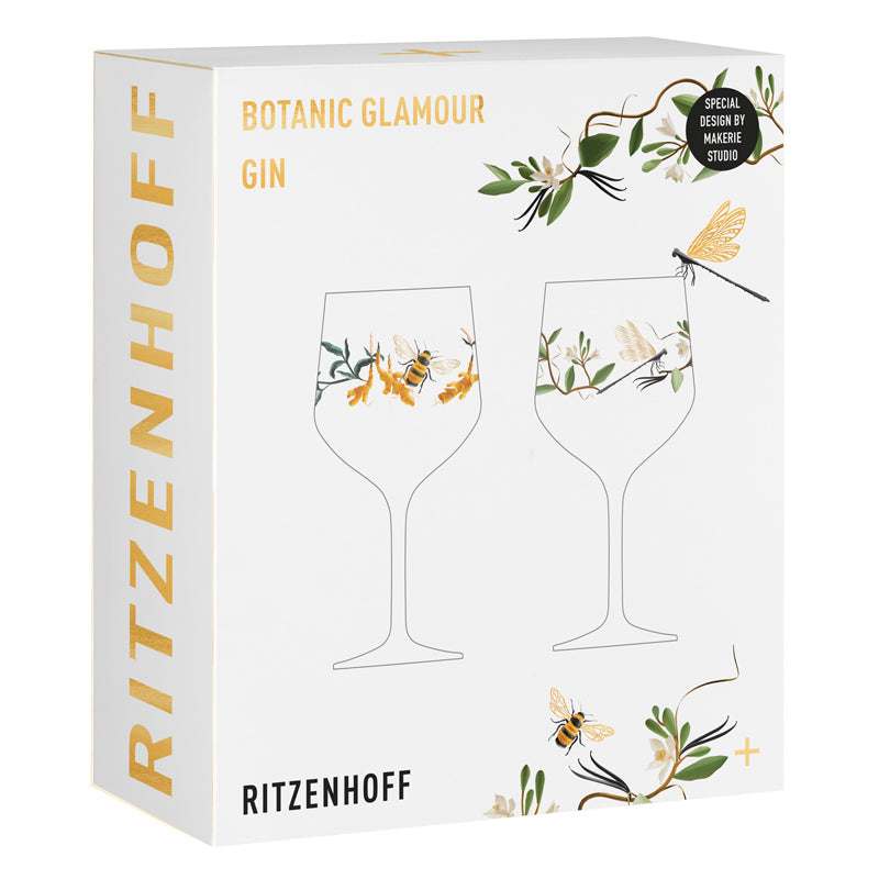 Calice Gin Tonic "Botanic Glamour #1 - Horscroft", confezione assortita da 2 pezzi cl 72/cm Ø10,7x21,8