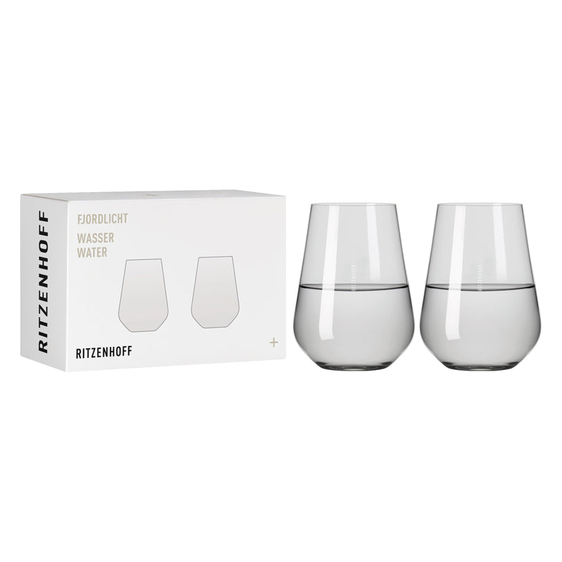 Bicchiere d'acqua "Fjordlicht #2 - Grey", confezione 2 pezzi cl 54/ cmØ9,3x12,4