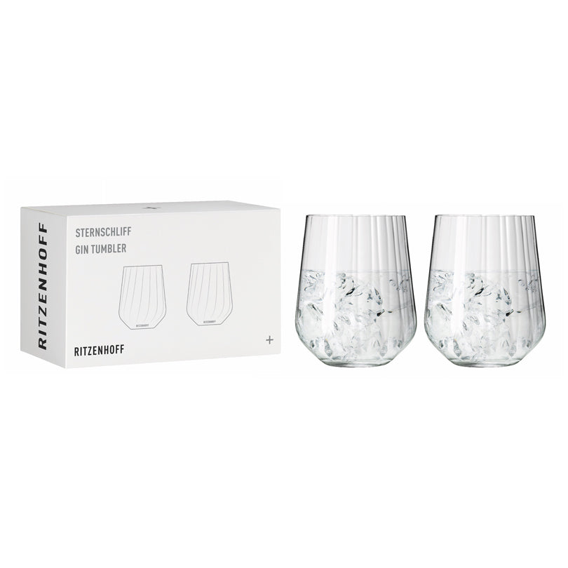 Tumbler/Bicchiere Gin Tonic "Sternschliff #1", confezione 2 pezzi cl 71/cm Ø10,2x12,4