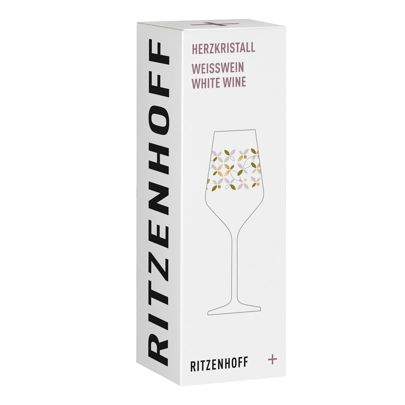 Calice vino bianco "Herzkristall #9 - Oliveira" cl 38/ cmØ8x22,7