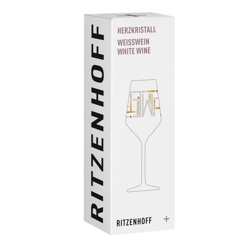 Calice vino bianco "Herzkristall #10 - Kordes" cl 38/ cmØ8x22,7