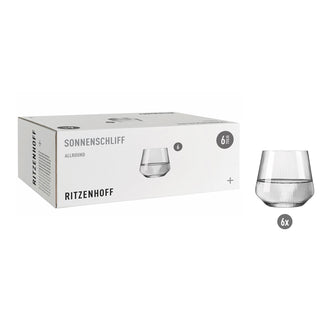 Set Bicchiere Acqua/Allround "Sonnenschliff", 6 pezzi cl 42/cm Ø9,6x9