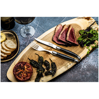 Set 6 forchette da tavola "Premium Line - Black" cm