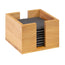 Sottobicchiere quadrato in confezione da 8 pezzi, supporto in bambù incluso cm 10x10/12,2x12,2x8