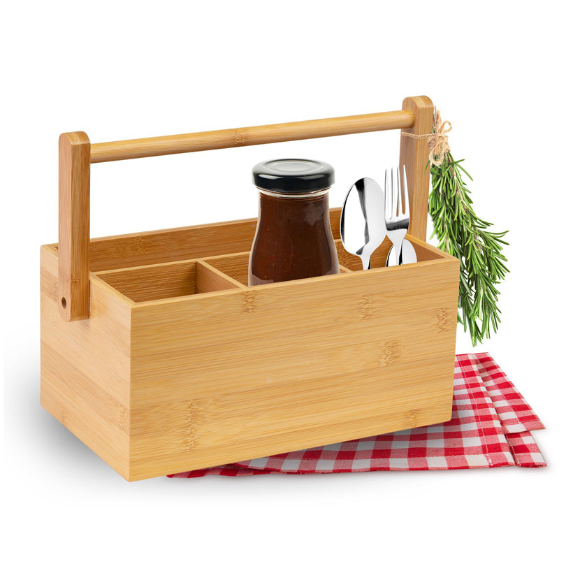 Portacondimenti con 4 comparti e maniglia Tapas + Friends cm 28x15x12