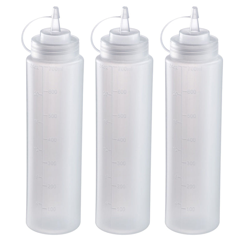 Flacone dosatore, confezione 3 pezzi ml 700/cm Ø6,7x27