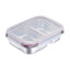 Lunchbox/Contenitore salvafreschezza rettangolare con 2 scomparti (ml 450 + ml 280) ml 450+280/cm 21,5x1