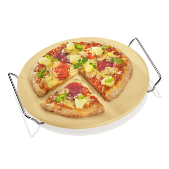 Pietra per pizza tonda con supporto cm Ø30