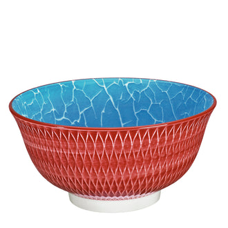 Ciotola müsli, ramen o finger food "Amici - Rombi rossi" ml 500/cm Ø15,5x7