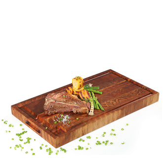 Tagliere rettangolare con scanalatura e struttura mosaico cm 54x30x4