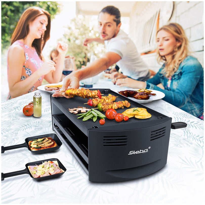 Pizza-Raclette per 6 persone "RC 6 BAKE & GRILL" cm 45x23x13,5