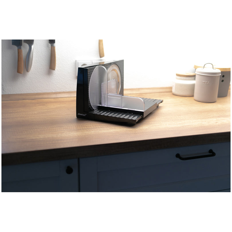 Affettatrice elettrica multifunzionale "AS 100" con lama ondulata (cm Ø17) cm 26,5x33x20