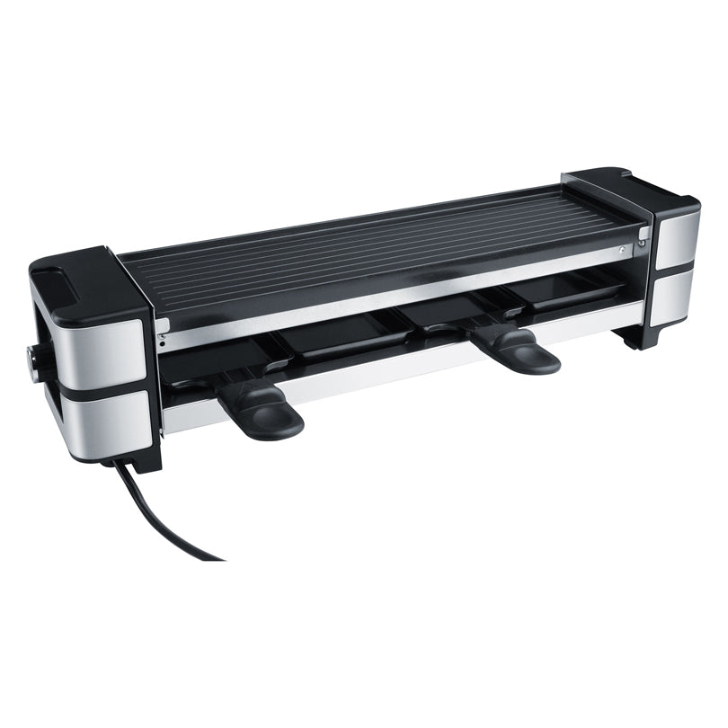 Raclette con piastra in alluminio pressofuso "RC 140", per 4 persone cm 52x12x12,5