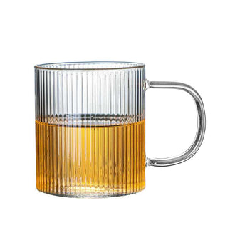 Bicchiere tè con manico "Stripes" ml 220/cm Ø7x8