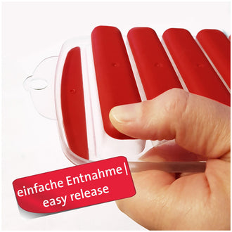 Vaschetta formaghiaccio con coperchio "Sticks", confezione 2 pezzi, in totale 20 cavità cm 29,7x11,6x2,2