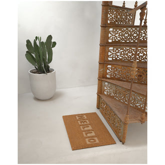 Zerbino "Hello", retro antiscivolo in vinile cm 60x40