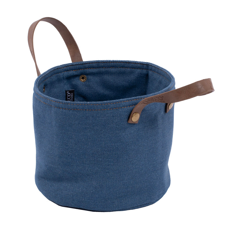 Sacchetto portapane "Indigo", con 2 pratiche maniglie cm Ø18x15