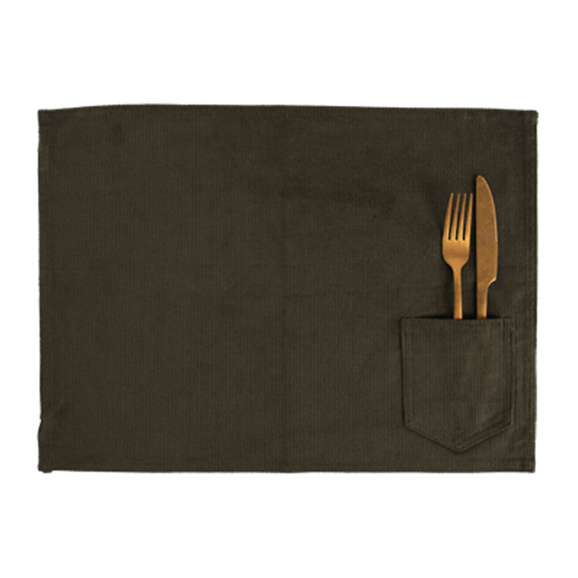 Tovaglietta all'americana "Velmar" con tasca portaposate cucita cm 45x33