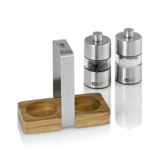 Menagere con macinasale e macinapepe "Minimill", 3 pezzi cm 9,2x4,5x8,5