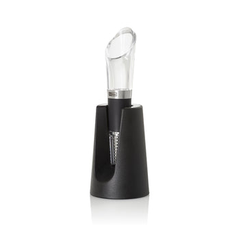 Tappo versatore vino "Vine" con microfiltro integrato, supporto ed appoggio antigoccia cm Ø2,7x13