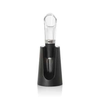 Tappo versatore vino "Vine" con microfiltro integrato, supporto ed appoggio antigoccia cm Ø2,7x13