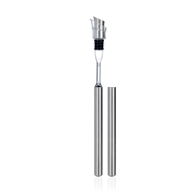Tappo dosatore con 2 aste di raffreddamento per bottiglie di vino "Icepour+" cm Ø3,3x31