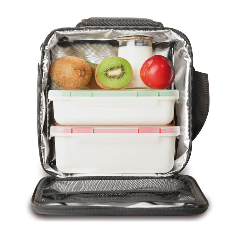 Lunchbag "Soft" con due contenitori Cm 19,5x12x25