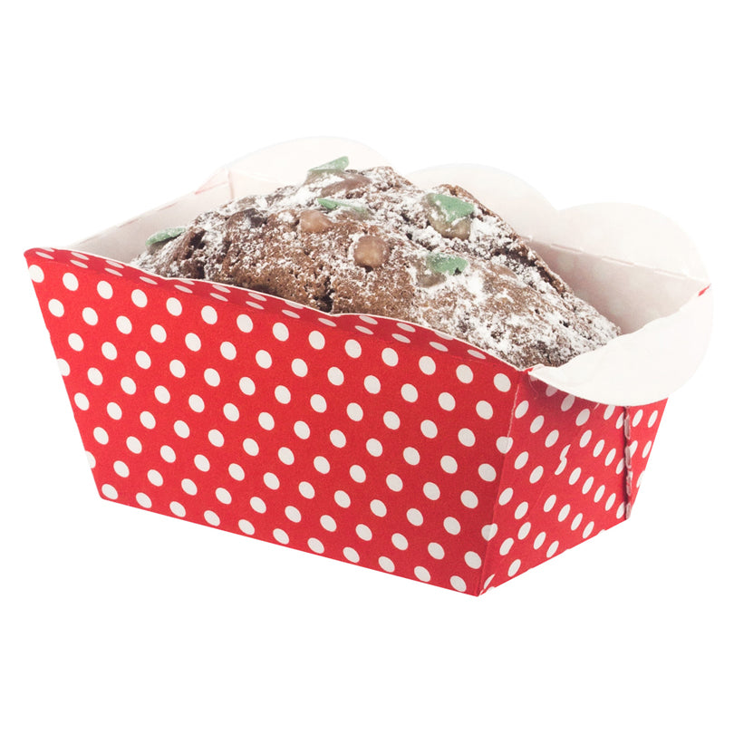 Stampo Plumcake mini "Punti", confezione 10 pezzi cm  7x4x4/ml 170