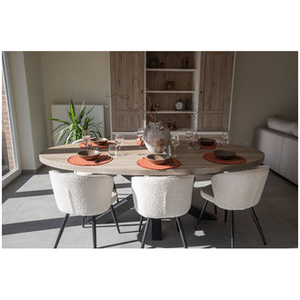 Tovaglietta all'americana tonda "Lina", utilizzabile su entrambi i lati cm Ø38