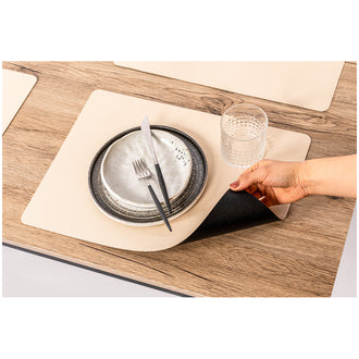 Tovaglietta all'americana rettangolare "Tramontana Duo-Color", utilizzabile su entrambi i lati cm 44x32