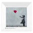 Svuotatasche Vide Poche in confezione da regalo, disegno: Girl with Balloon by Banksy cm 13x13x2,5