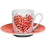 Tazza caffè con piattino, disegno: Love Explodes ml 85